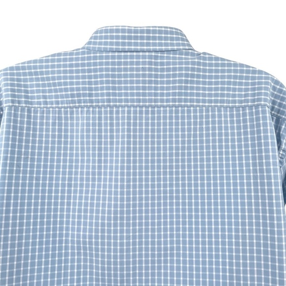 UNTUCKit Mens Rocchetta Regular Fit Button Up, Lt Blue Check, Size XXL - Picture 4 of 8